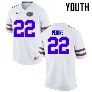 Youth Lamical Perine White Florida #22 Football Jersey