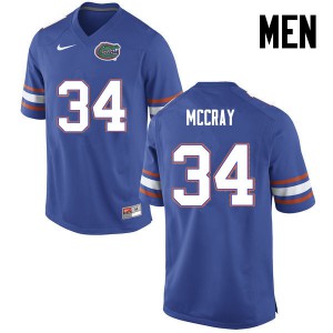 Men Lerentee McCray Blue University of Florida #34 Football Jerseys