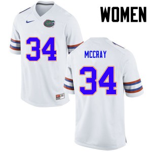Womens Lerentee McCray White Florida #34 Player Jersey