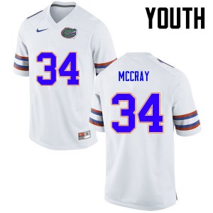Youth Lerentee McCray White UF #34 NCAA Jersey