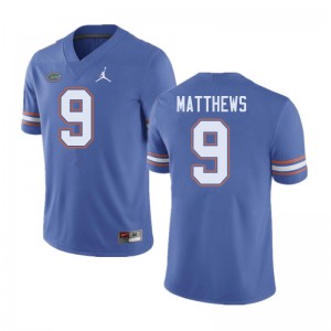 Mens Jordan Brand Luke Matthews Blue UF #9 Official Jerseys