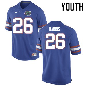 Youth Marcell Harris Blue Florida #26 High School Jersey