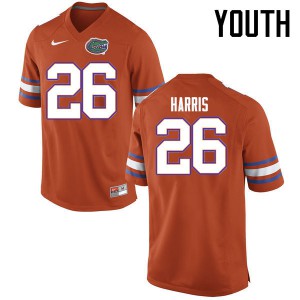 Youth Marcell Harris Orange University of Florida #26 High School Jerseys