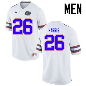 Men's Marcell Harris White Florida #26 Football Jerseys