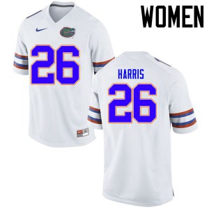 Women Marcell Harris White UF #26 Stitched Jerseys