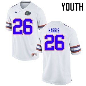 Youth Marcell Harris White Florida Gators #26 University Jerseys