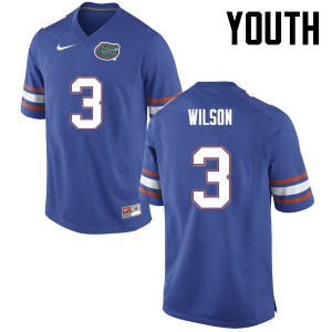 Youth Marco Wilson Blue Florida #3 NCAA Jerseys