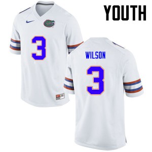 Youth Marco Wilson White Florida Gators #3 NCAA Jerseys