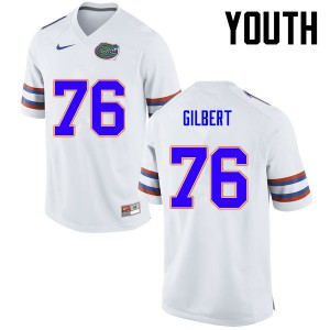 Youth Marcus Gilbert White Florida #76 Official Jerseys