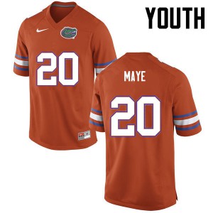 Youth Marcus Maye Orange Florida #20 Official Jerseys