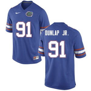 Men's Marlon Dunlap Jr. Blue Florida Gators #91 Player Jerseys