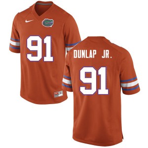 Men's Marlon Dunlap Jr. Orange University of Florida #91 NCAA Jerseys