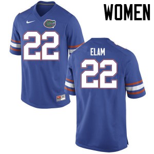 Womens Matt Elam Blue University of Florida #22 NCAA Jersey