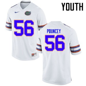 Youth Maurkice Pouncey White Florida #56 Player Jerseys