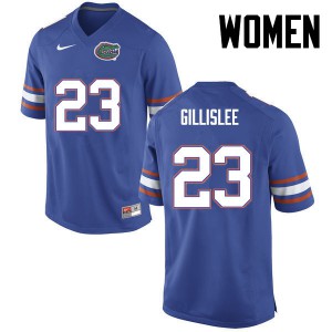 Women's Mike Gillislee Blue UF #23 Football Jerseys