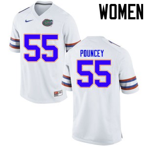 Women's Mike Pouncey White Florida #55 Stitch Jerseys