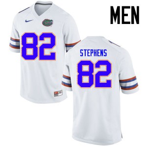 Men's Moral Stephens White Florida Gators #82 University Jersey