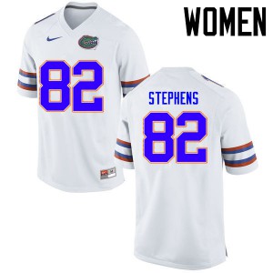 Womens Moral Stephens White Florida #82 Football Jersey