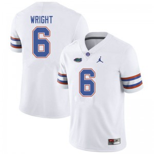 Mens Jordan Brand Nay'Quan Wright White University of Florida #6 Stitch Jersey