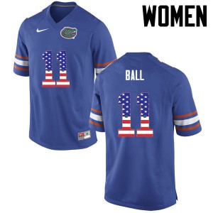 Women Neiron Ball Blue Florida #11 USA Flag Fashion Alumni Jersey