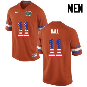 Men Neiron Ball Orange Florida #11 USA Flag Fashion Embroidery Jersey