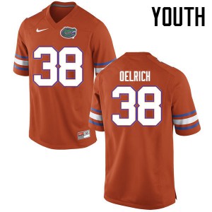 Youth Nick Oelrich Orange UF #38 Embroidery Jerseys