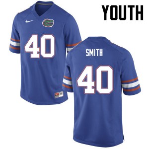 Youth Nick Smith Blue Florida Gators #40 Football Jerseys