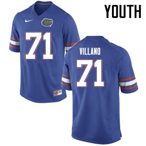Youth Nick Villano Blue Florida #71 Football Jersey