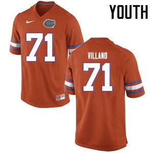 Youth Nick Villano Orange Florida #71 Official Jerseys