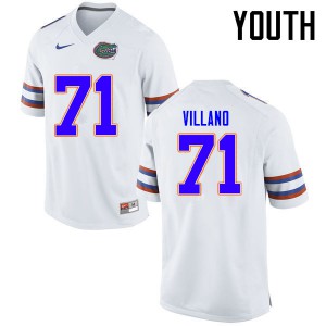 Youth Nick Villano White Florida Gators #71 Alumni Jerseys