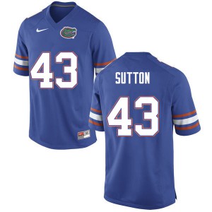 Men's Nicolas Sutton Blue Florida #43 Stitched Jerseys
