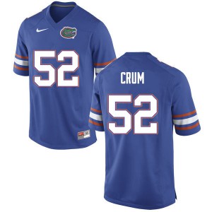 Men's Quaylin Crum Blue Florida #52 College Jerseys