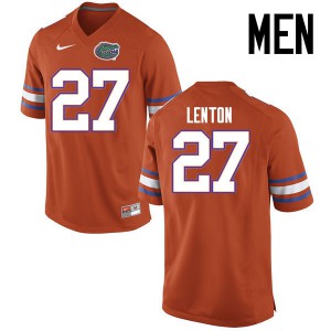 Men's Quincy Lenton Orange Florida #27 NCAA Jerseys