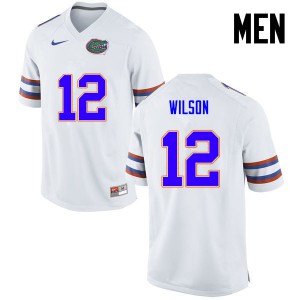 Mens Quincy Wilson White Florida #12 Football Jerseys