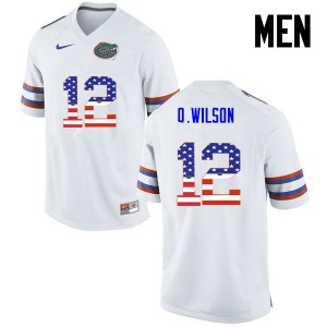 Men Quincy Wilson White Florida #12 USA Flag Fashion College Jersey