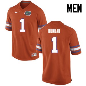 Men's Quinton Dunbar Orange Florida #1 Stitch Jersey