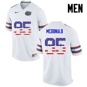 Men's Ray McDonald White Florida #95 USA Flag Fashion University Jerseys
