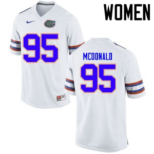 Women Ray McDonald White Florida #95 Stitched Jersey