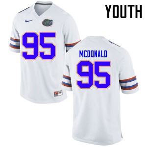 Youth Ray McDonald White Florida #95 Official Jersey