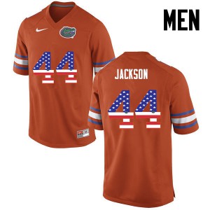 Men Rayshad Jackson Orange Florida Gators #44 USA Flag Fashion Football Jersey