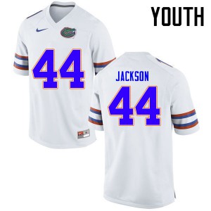Youth Rayshad Jackson White Florida #44 Embroidery Jersey
