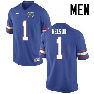 Men Reggie Nelson Blue Florida #1 Football Jerseys
