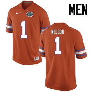 Men's Reggie Nelson Orange University of Florida #1 Player Jersey