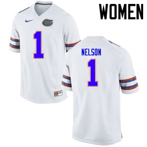 Women Reggie Nelson White Florida #1 High School Jerseys