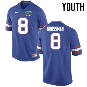 Youth Rex Grossman Blue Florida #8 NCAA Jerseys