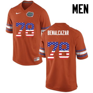 Men Ricardo Benalcazar Orange Florida #78 USA Flag Fashion Football Jersey