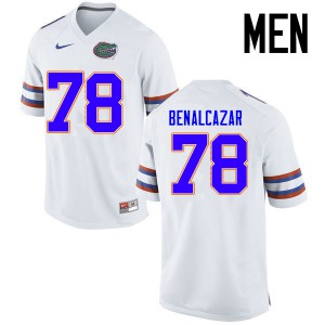 Men's Ricardo Benalcazar White Florida #78 College Jerseys