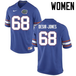Womens Richerd Desir-Jones Blue Florida #68 Stitch Jerseys