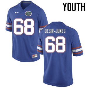 Youth Richerd Desir-Jones Blue Florida #68 Official Jerseys