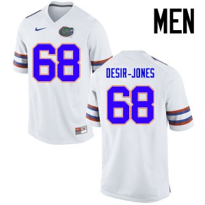 Men's Richerd Desir-Jones White Florida #68 Player Jersey